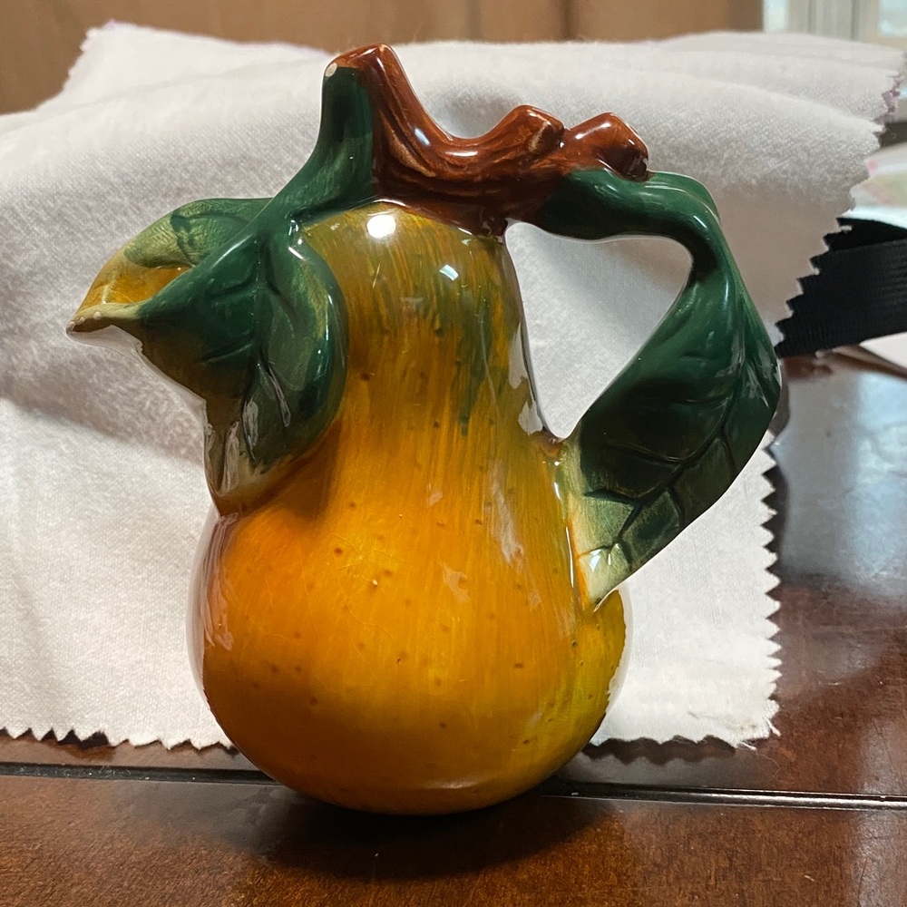 Ceramic Pear-Shaped Creamer by Sakura Sonoma 5 inches tall